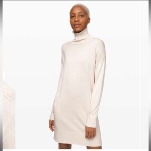 lululemon Softer Still in Light Ivory Long Sleeve Dress